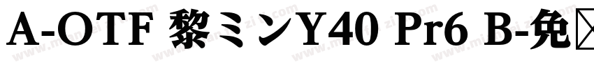 A-OTF 黎ミンY40 Pr6 B字体转换
